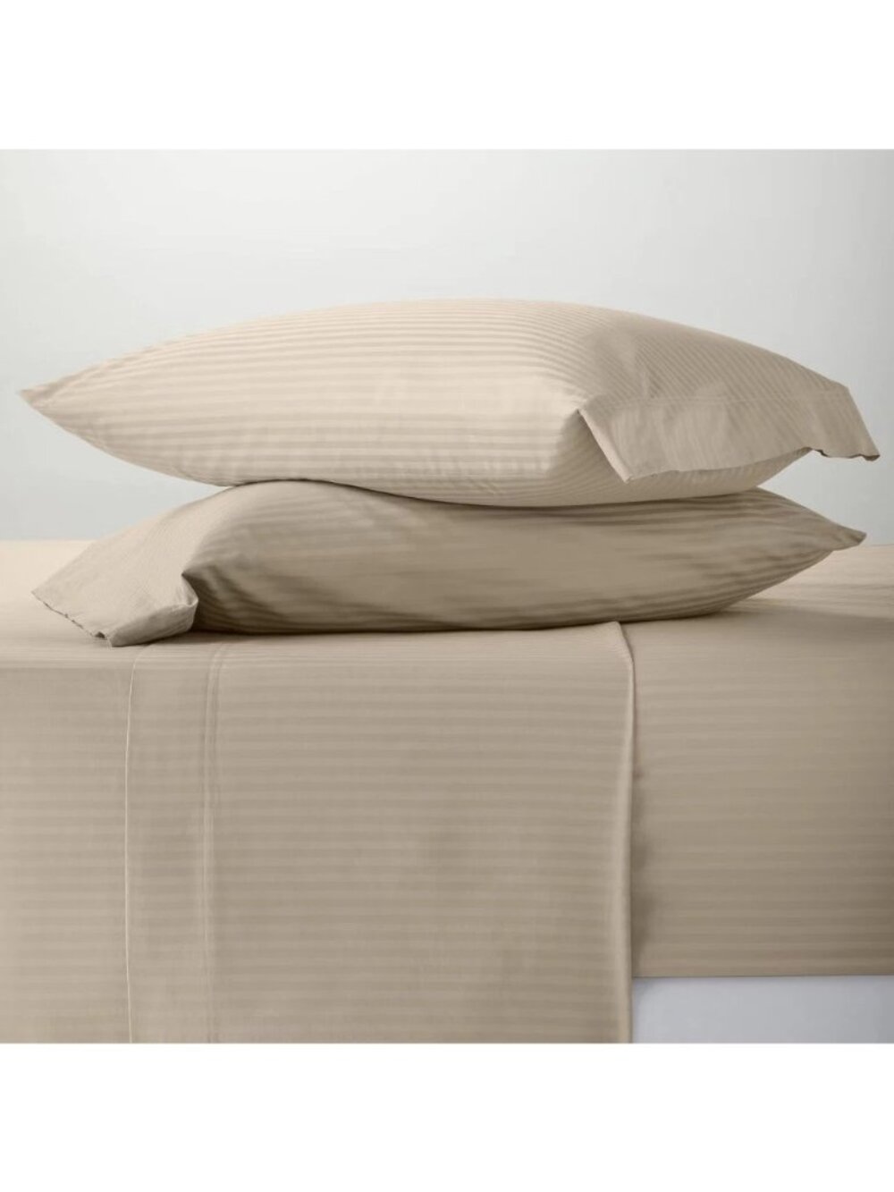 Threshold Twin XL Size 100% Sateen Cotton Damask Birch Gray 4 Piece Sheet Set